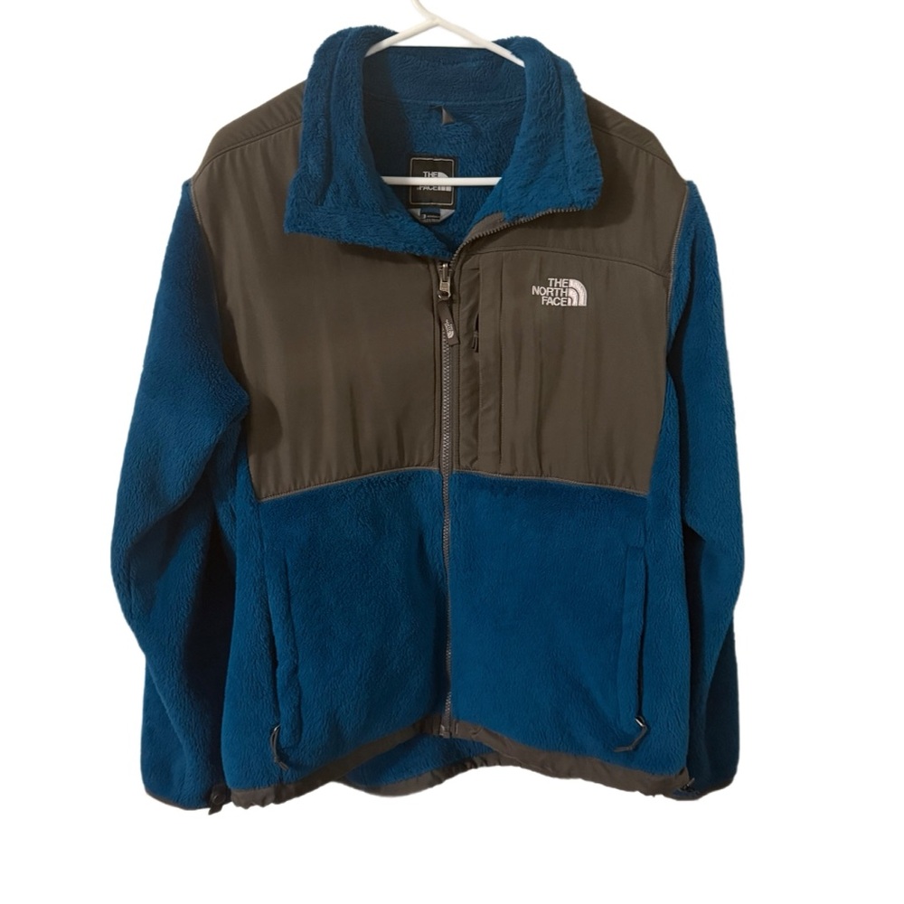 The North Face Denali Blue and Gray Jacket